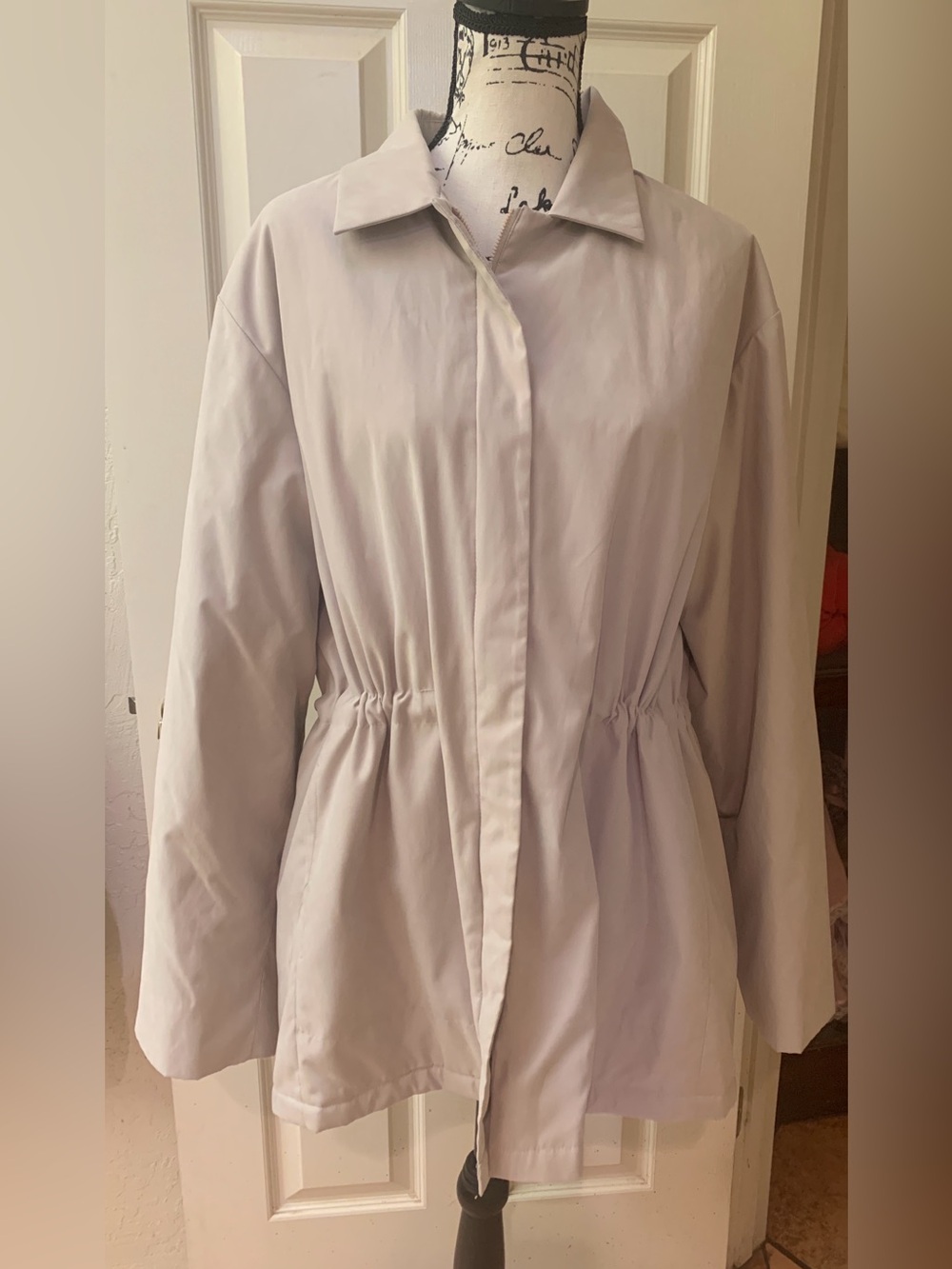 London Fog Tan Drawstring Waist Utility or Anorak Coat